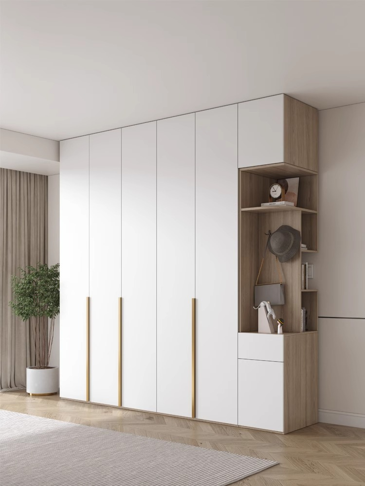 [Pre-order]  Solid wood Oolong board wardrobe a door to the top cabinet household bedroom simple modern bedroom combination wardrobe net red model-Smart-Living