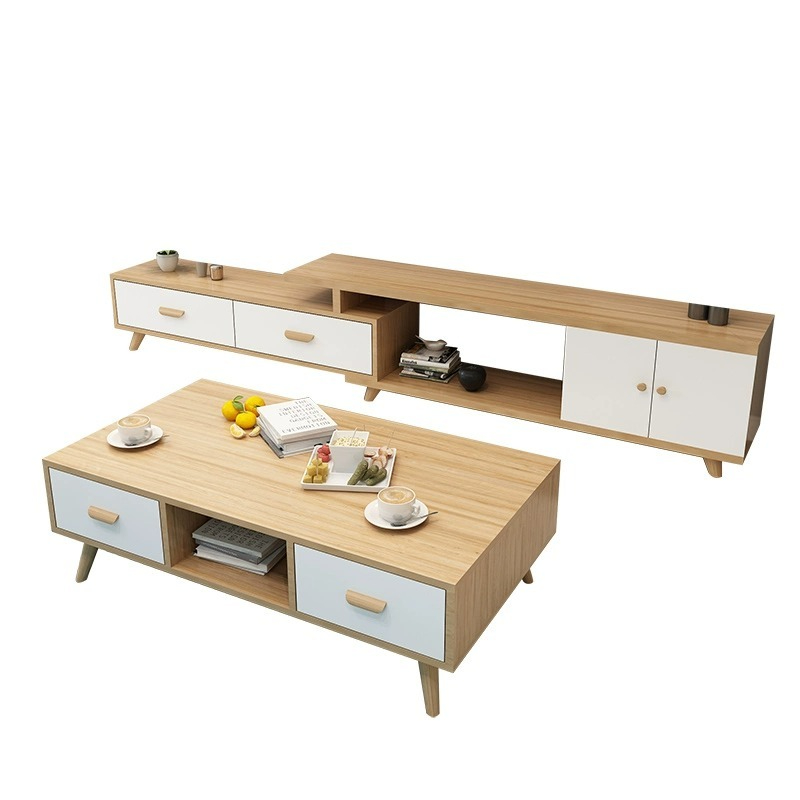 [Pre order]Nordic solid wood TV cabinet Modern minimalist small unit living room home TV cabinet