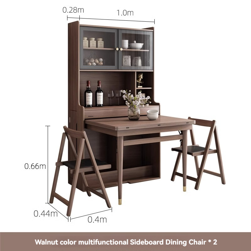 [pre-order] Oulang Scandinavian modern simple small household foldable retractable dining table dining table bar all-in-one household multifunctional table-Smart-Living