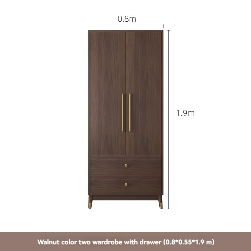 [Pre-order] Oulang Scandinavian simple solid wood feet assembly bedroom flat door small wardrobe modern small household economy dressing mirror combination-Smart-Living