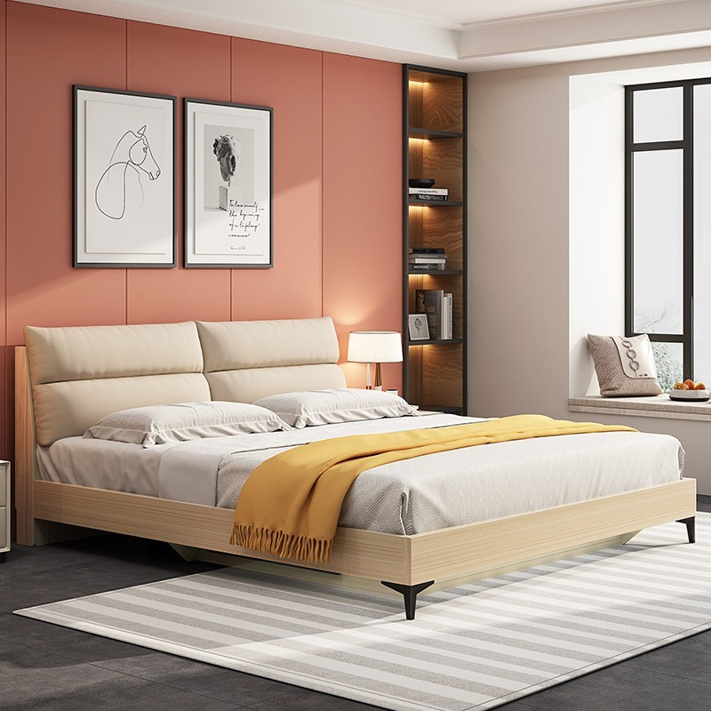 [Pre-order] Modern minimalist detachable soft package wholesale apartment bed frame, simple and large-capacity storage bedroom double panel-Smart-Living