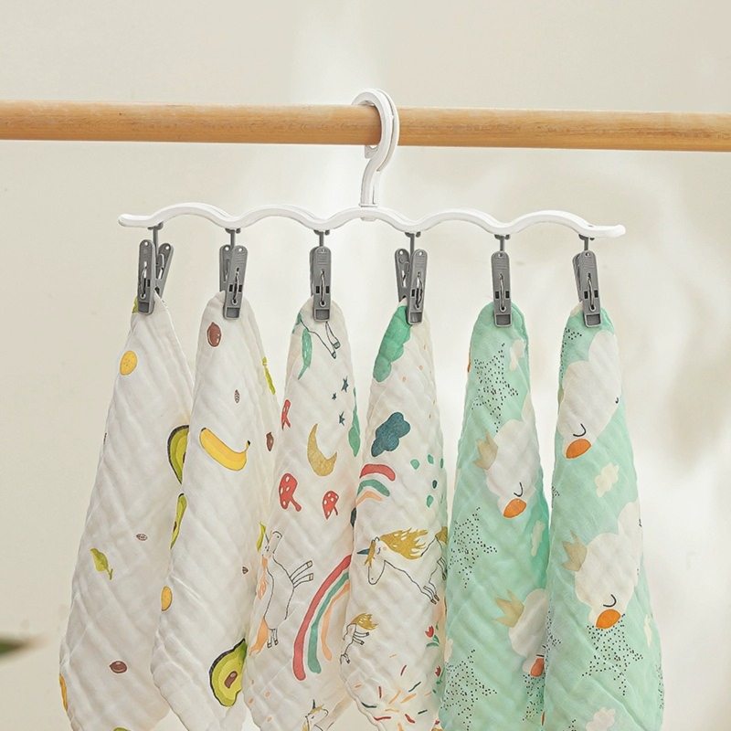 [Pre-order] Nachuan hat storage artifact baby hat rack clip baseball cap hanger bracket hook entrance wardrobe multi-clipA0642(6 Hooks)-Smart-Living