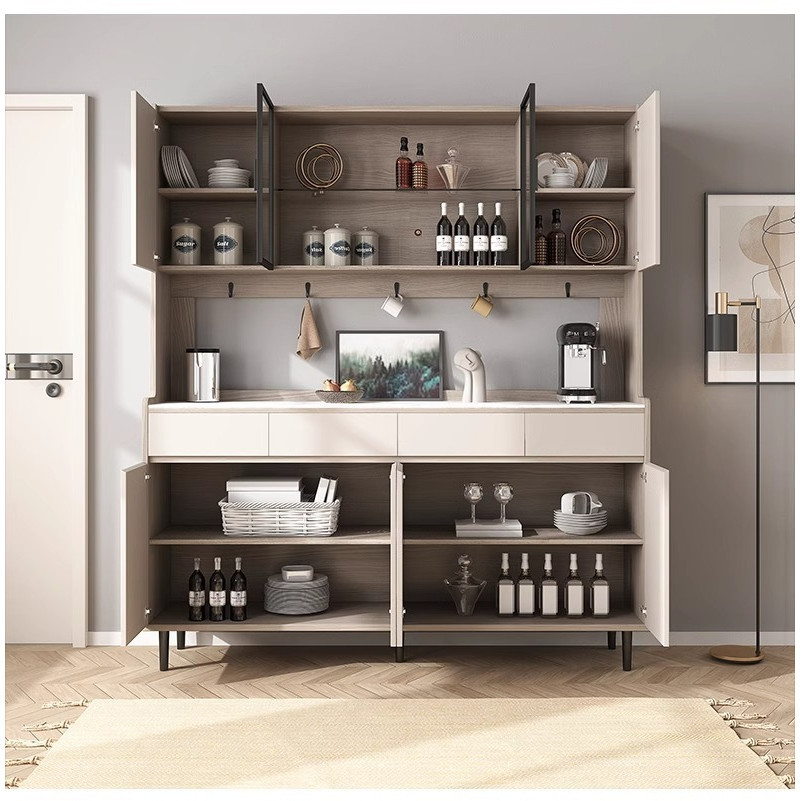 [Pre-order]  Sideboard, entryway cabinet, glass door, pantry, kitchen, household storage cabinet, wine cabinet, living room,-Smart-Living