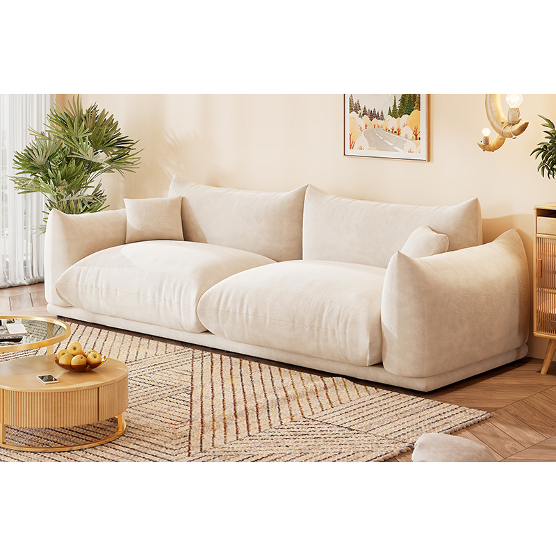 [Pre-order] Modern minimalist fabric sofa, living room sofa, small three-person bread sofa