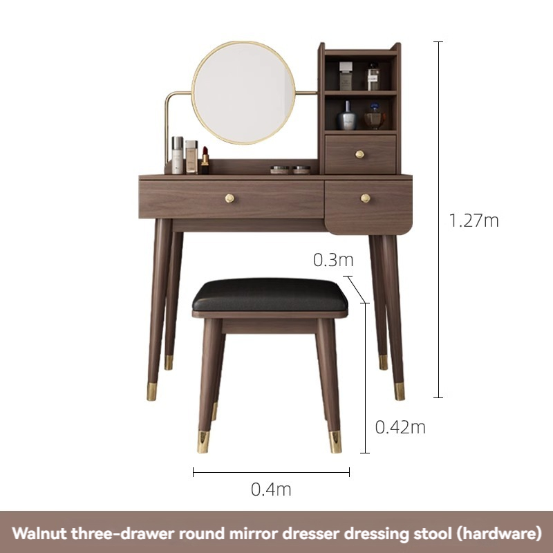 [Pre-order] Oulang Scandinavian simple net red ins style mini dresser modern bedroom light luxury small household creative makeup table-Smart-Living