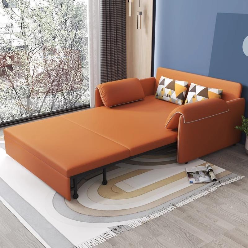 [Pre-order]  Technology cloth sofa bed dual-use foldable 1.5 meters modern simple small living room two-person -Smart-Living