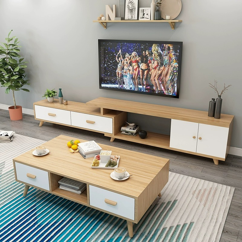 [Pre order]Nordic solid wood TV cabinet Modern minimalist small unit living room home TV cabinet