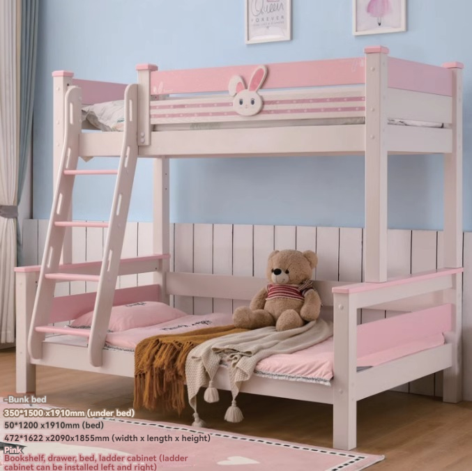 Children's bunk bed, small-sized household, all solid wood mother child bed, bunk bed-Smart-Living
