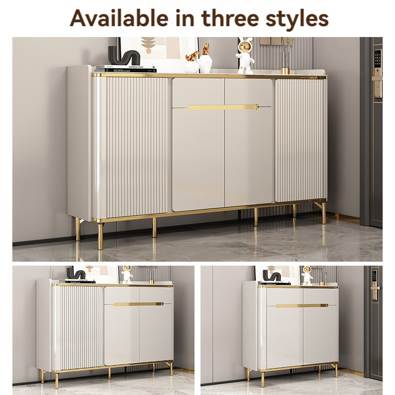 [Pre-order]  Light Luxury Shoe Cabinet Rock Plate Home Door Multi-Functional Large Capacity Storage Cabinet Entry Hall Porch Living Room Partition Cabinet-Smart-Living