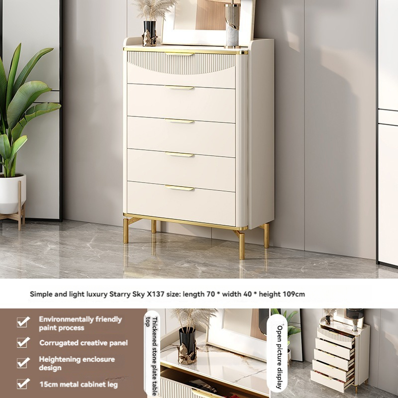 [pre order]Light luxury TV cabinet, high-end rock slab, simple modern small apartment, bedroom, living room-Smart-Living