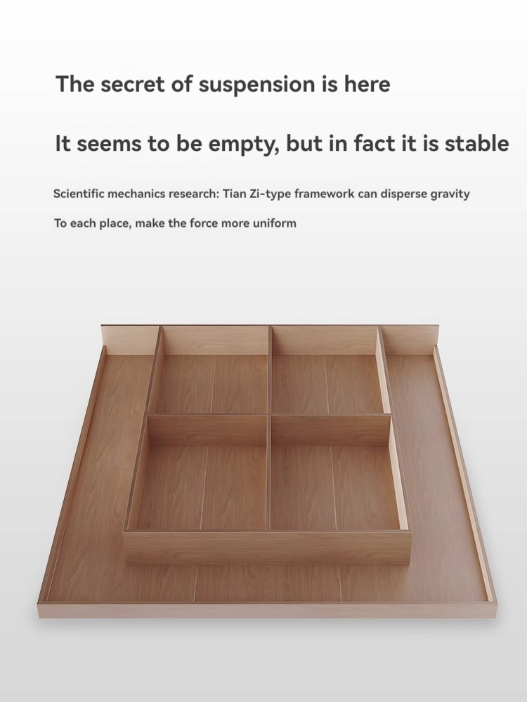 [Pre-order]  Japanese minimalist bed frame simple modern tatami bed no bedhead bed Homestays style off the ground low bed platform floating bed-Smart-Living