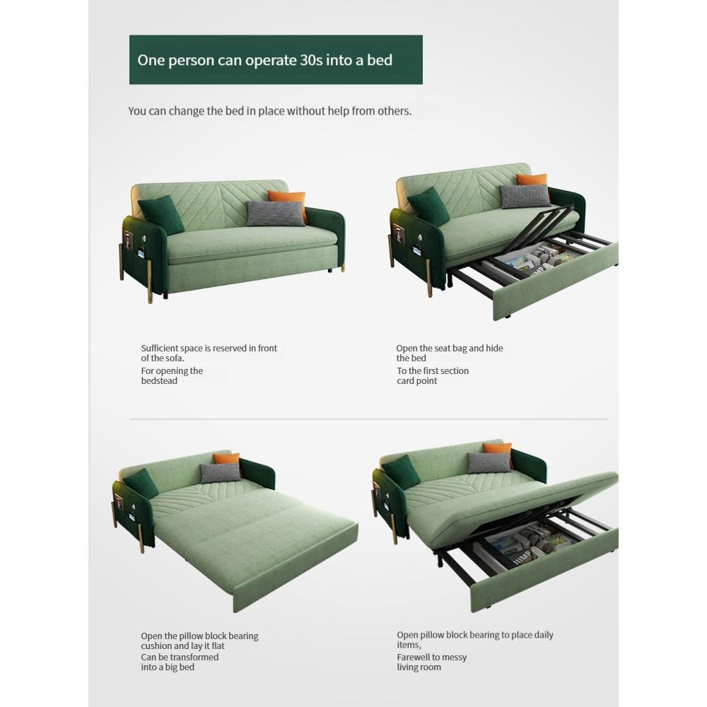 【Showroom】Sofa Bed With Storage Dual Purpose Foldable Bed/ Lazy Sofa Bed Foldable | Storage Bed Sofa Chair-Smart-Living