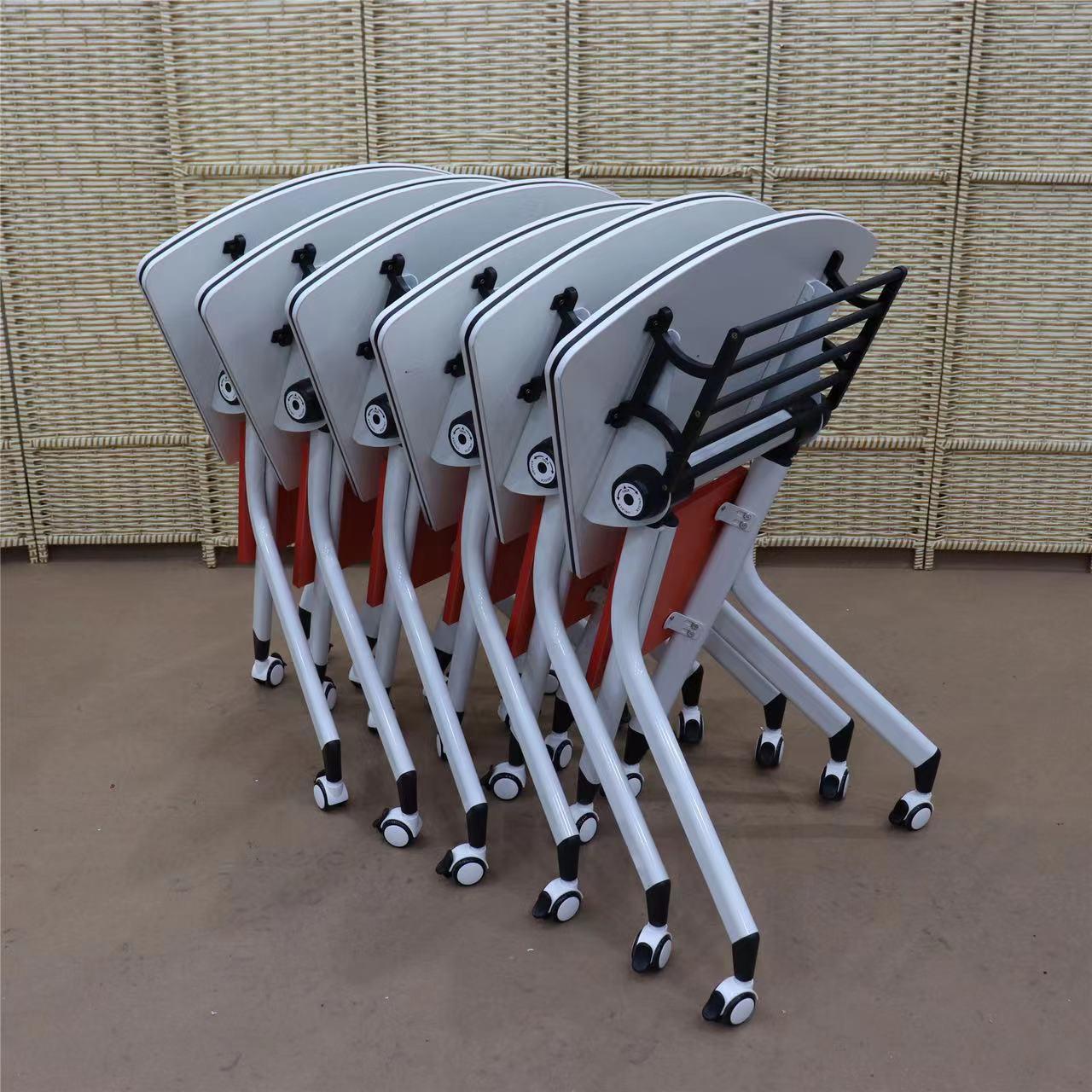 【Showroom】Folding training table conference table long table movable conference table multifunctional training table splicing combination conference table-Smart-Living