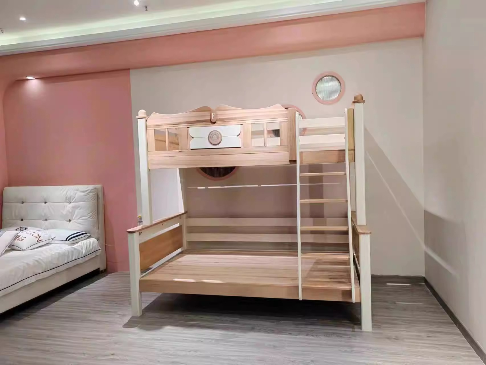 [Pre-order] Boxwood bunk bed, children's bed, small apartment, upper and lower bunk beds, upper and lower bunk beds-Smart-Living