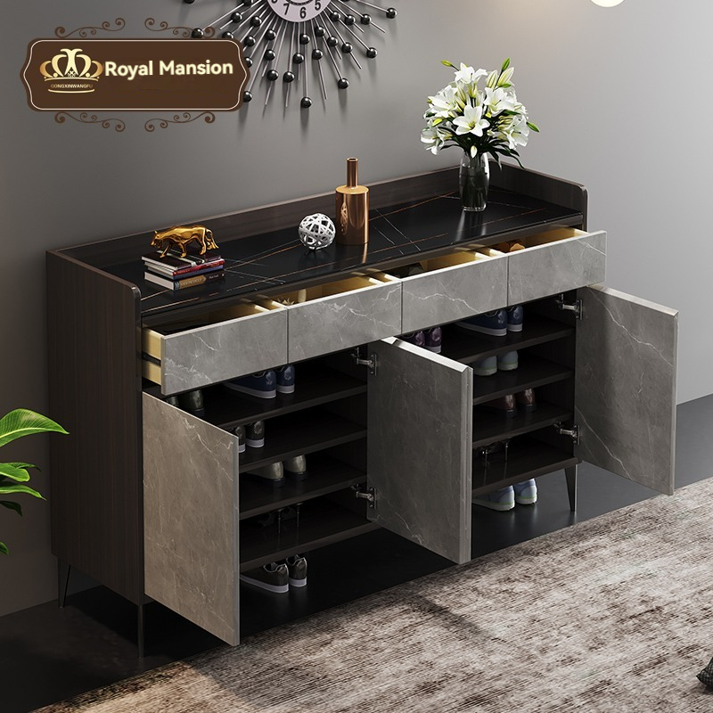 [Pre-order]  Italian light luxury shoe cabinet Home doorway doorway cabinet Modern simple storage cabinet Entry foyer cabinet balcony storage cabinet-Smart-Living