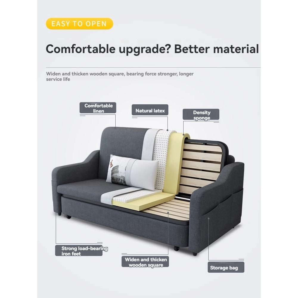 [Pre-order]Sofa bed dual function foldable living room double 1.2 small bedroom sofa 1.5m 1 m single