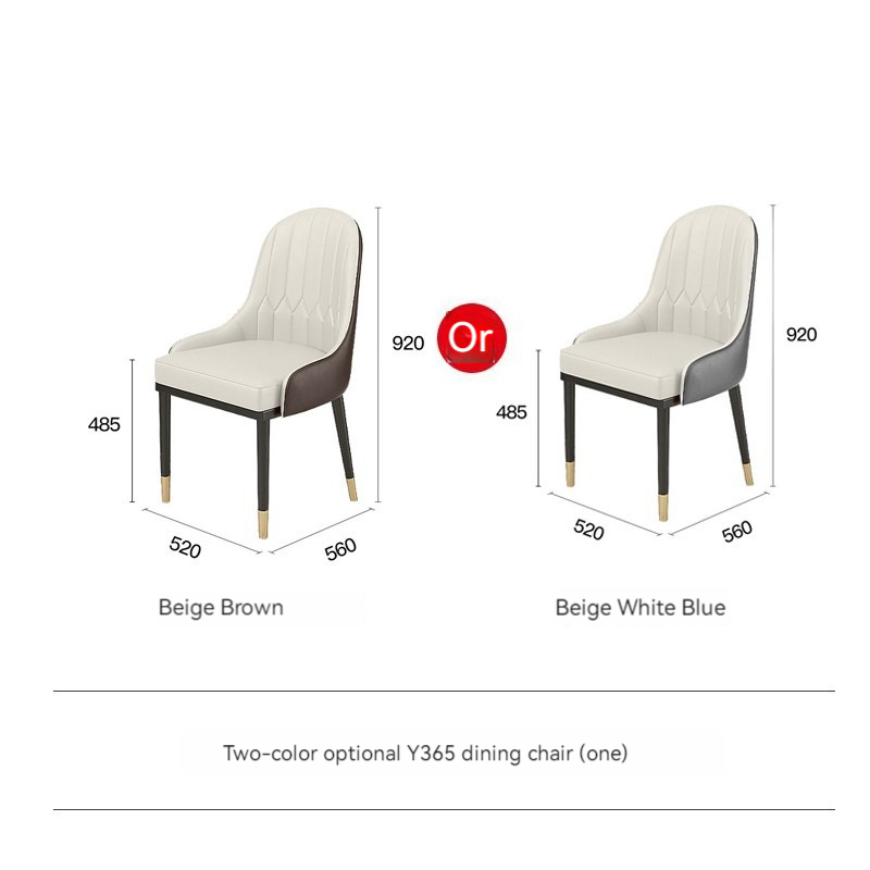 [Pre-order]  Light luxury modern simple dining chair cream style living room home thick back chair net celebrity commercial dining room stool chair-Smart-Living