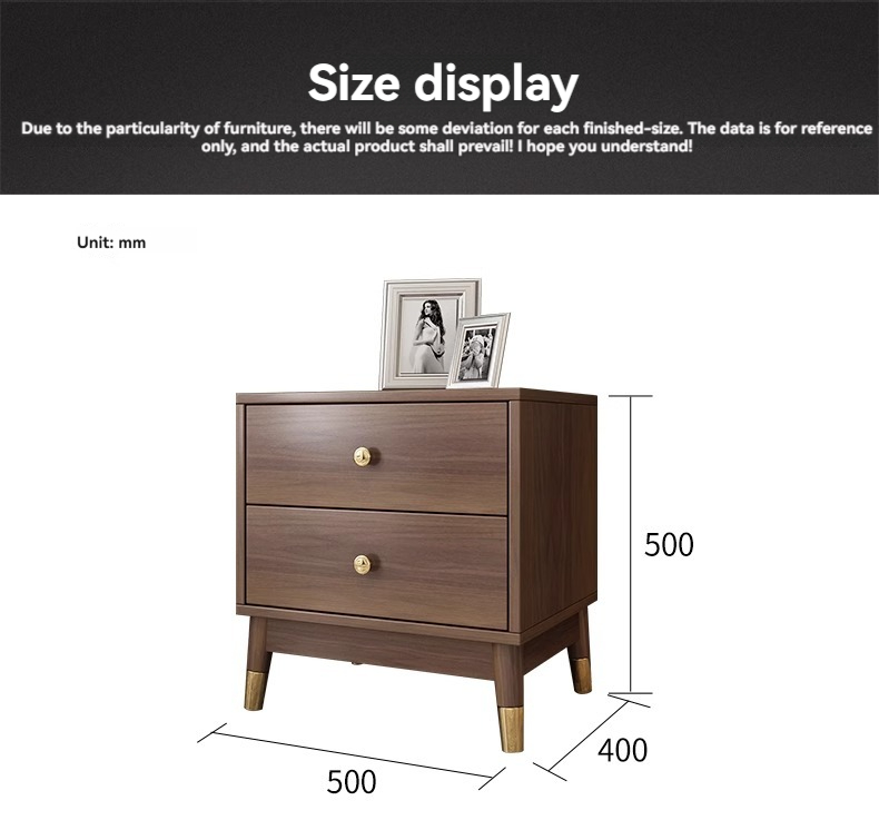 [Pre-order] Oulang Scandinavian simple bedroom solid wood foot bedside table bucket storage cabinet modern sofa side cabinet side tables-Smart-Living