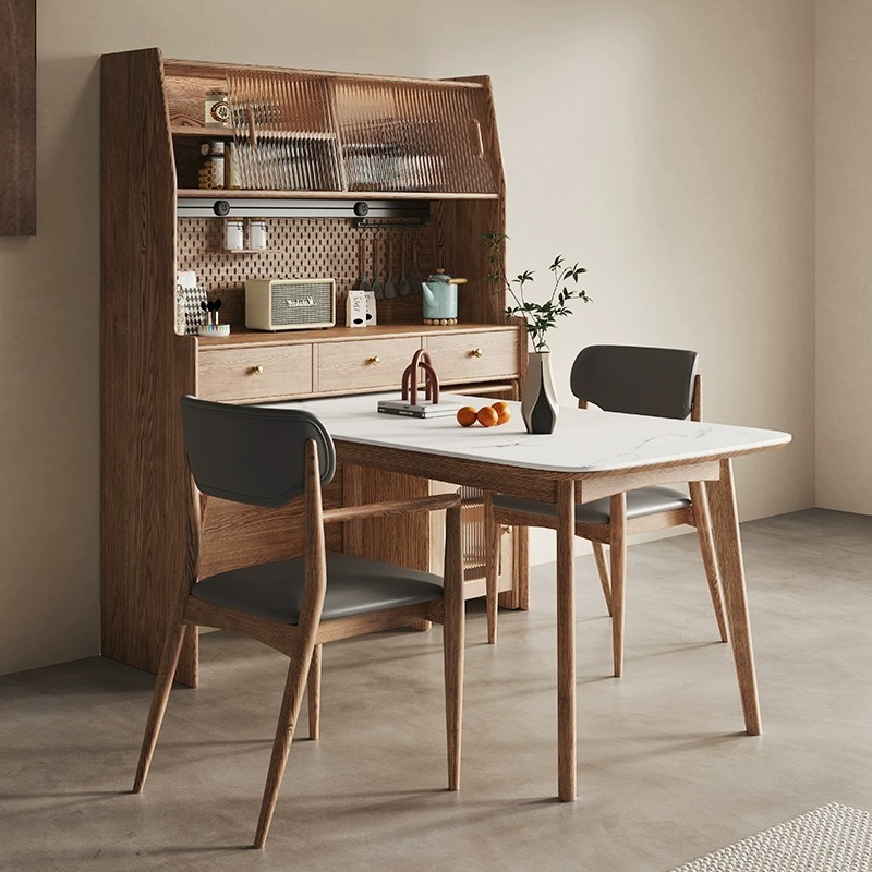 [Pre-order] Le Mas slate dining table and chairs combination household small apartment modern simple ash wood table and chairs rectangular dining table-Smart-Living