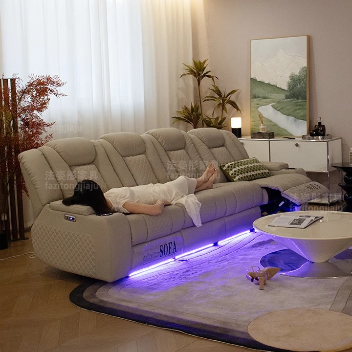 FZT-680 Cinema Recliner Sofa Electric Multi Function Space Saving Design for Small Apartment