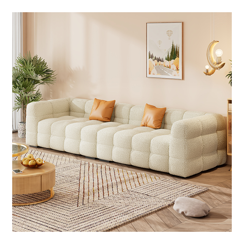 [Pre-order] Modern cashmere fabric marshmallow sofa modular living room sofa