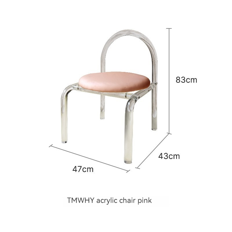 [Pre-order]  Light luxury modern simple dining chair cream style living room home thick back chair net celebrity commercial dining room stool chair-Smart-Living