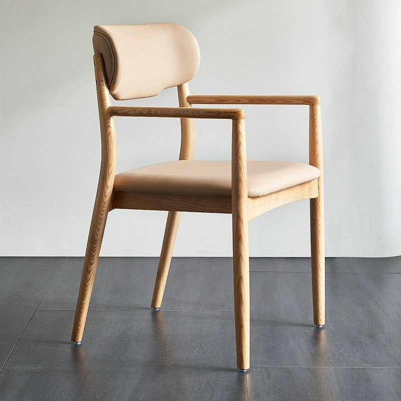 [Pre-order] LEMARS dining chair, Nordic study chair, home dining chair, casual backrest, soft seat bag, chair, log style master design-Smart-Living