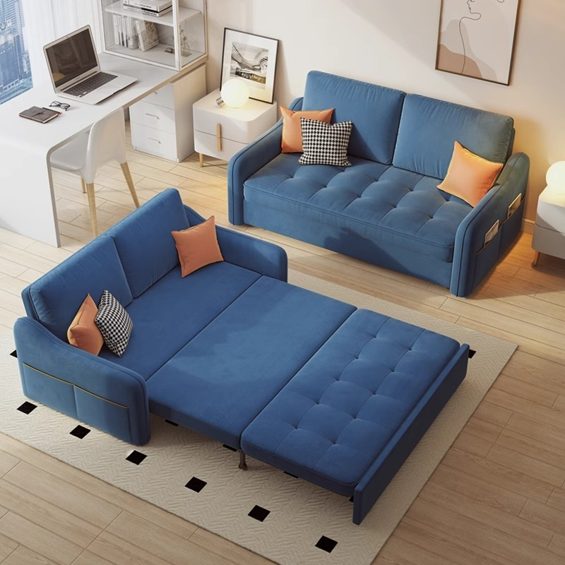 [Pre-order]  Sofa bed folding dual purpose living room small unit single double foldable retractable network celebrity balcony multi-functional bed-Smart-Living