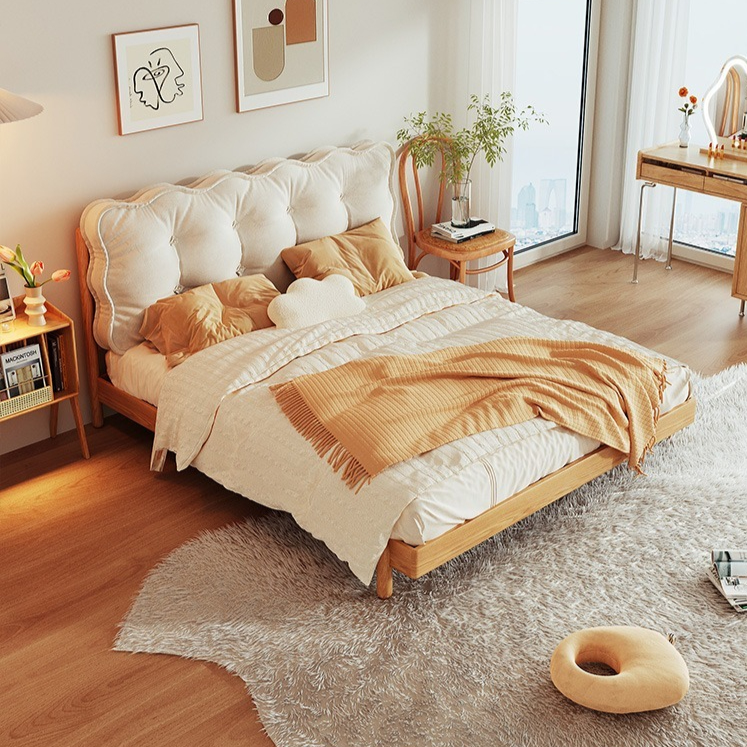 [Pre-order]  Warner's Modern Minimalist Japanese Solid Wood Bed (2023 New Style) - For Small Master Bedrooms | Bunk bed | Loft bed-Smart-Living