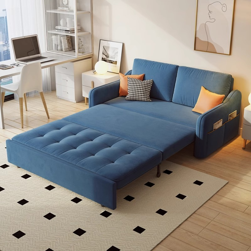 [Pre-order]  Sofa bed folding dual purpose living room small unit single double foldable retractable network celebrity balcony multi-functional bed-Smart-Living