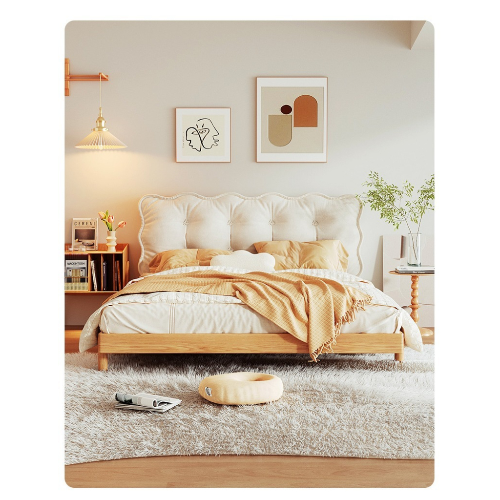 [Pre-order]  Warner's Modern Minimalist Japanese Solid Wood Bed (2023 New Style) - For Small Master Bedrooms | Bunk bed | Loft bed-Smart-Living