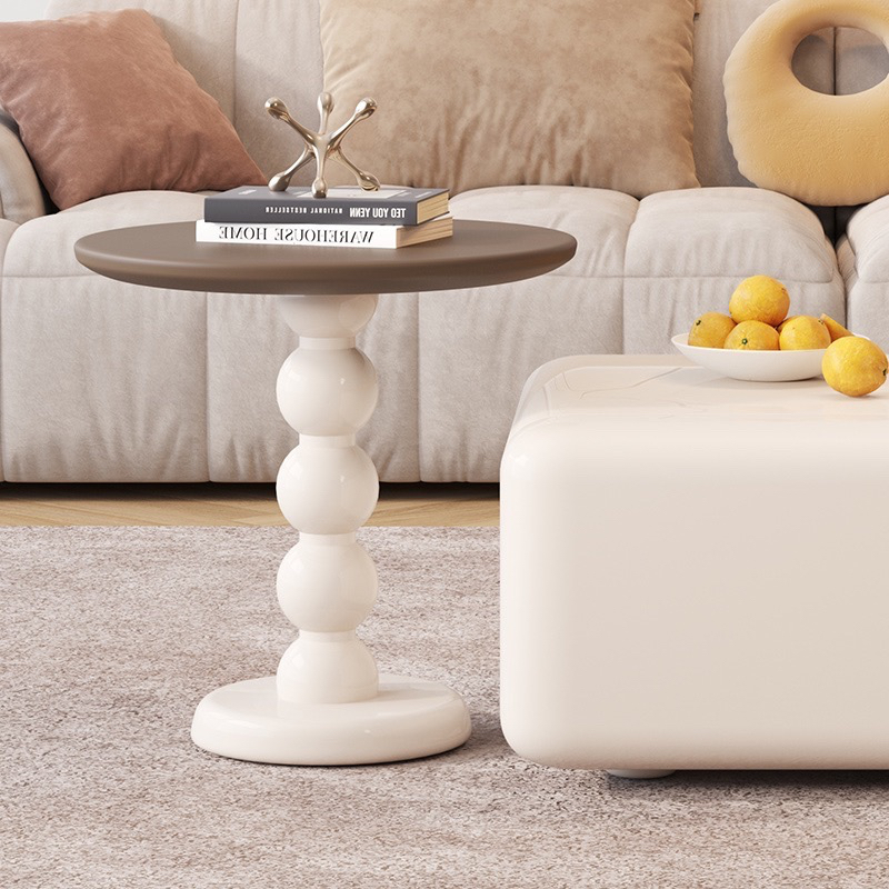 Cream style coffee table TV cabinet combination living room home simple modern small apartment simple sofa side table 2023 model-Smart-Living