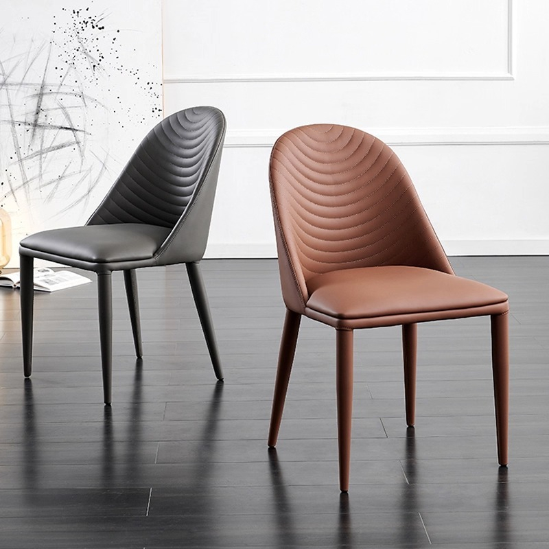 PRE ORDER / BTO PACKAGE - VR - Chair - FD-Y17 Home Italian Minimalist Dining Chair, Nordic Internet-Famous Light Luxury Simple Modern Desk Makeup Hotel Furniture Leather Chair