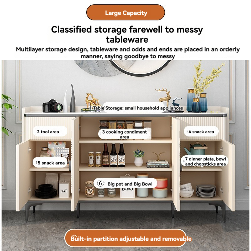 [pre order]Modern minimalist slate sideboard living room, wall-to-wall large capacity storage cabinet, kitchen,-Smart-Living