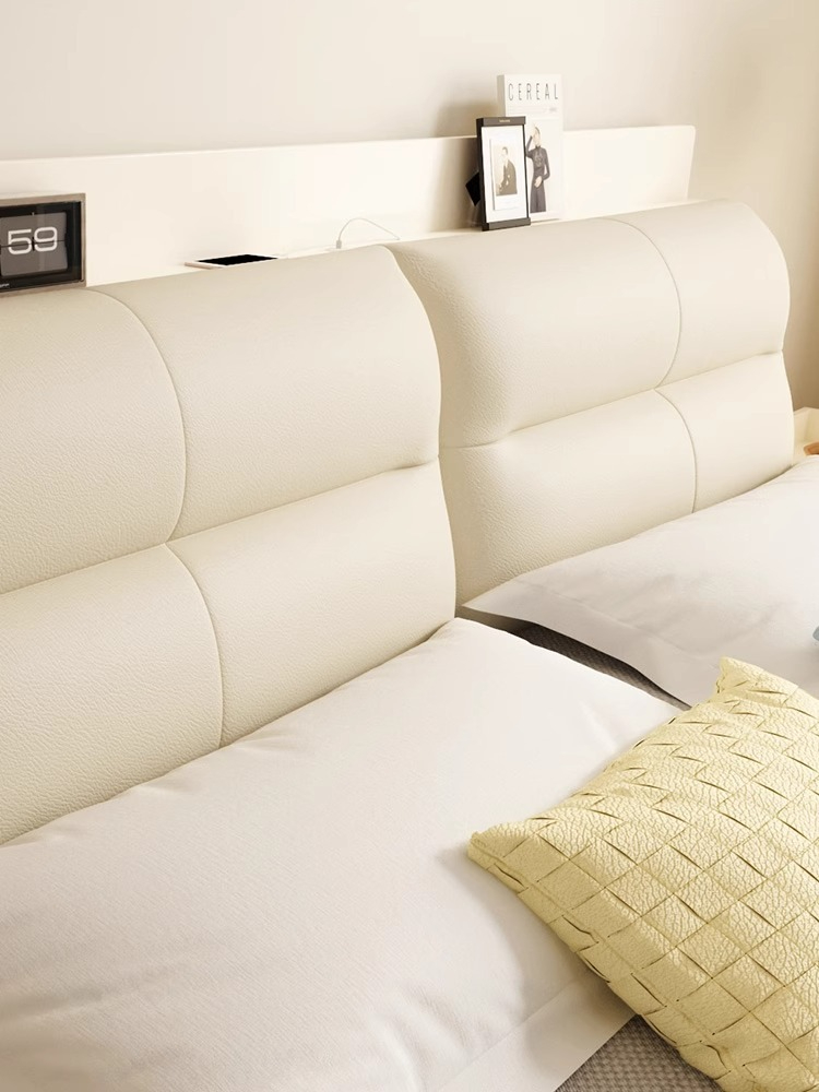 Wooden Moon Intelligent Storage Bed Modern and Simple High Box Bed Small Unit Provincial Space Bedroom Nordic Multifunctional Tatami-Smart-Living