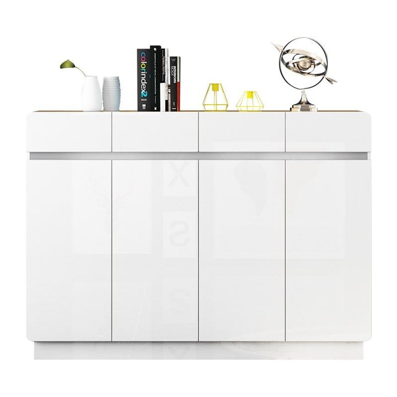 [Pre-order]  Simple Modern Paint White Shoe Cabinet Home Doorway Doorway Cabinet Living Room Storage Storage Cabinet Partition Cabinet Large Capacity-Smart-Living