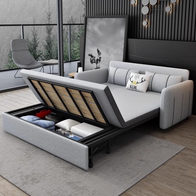 [Pre-order]  Sofa bed dual use 1 m 1.5 m small unit foldable 1.2 m double sitting bed with storage sofa-Smart-Living