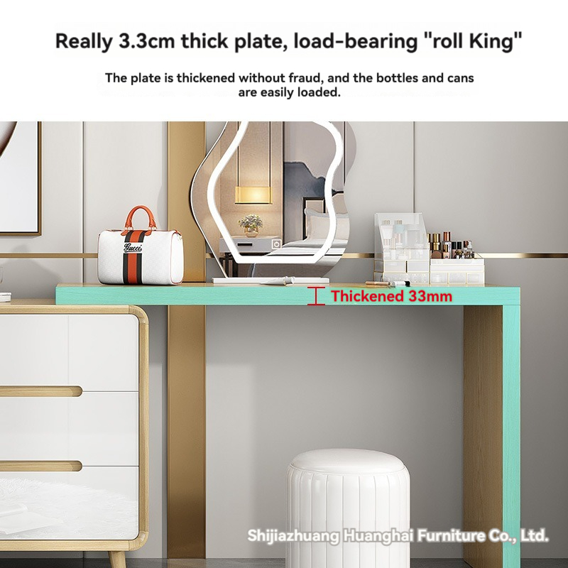 【pre order】Nordic dresser, home storage cabinet, new Chinese solid wood frame, bedroom-Smart-Living