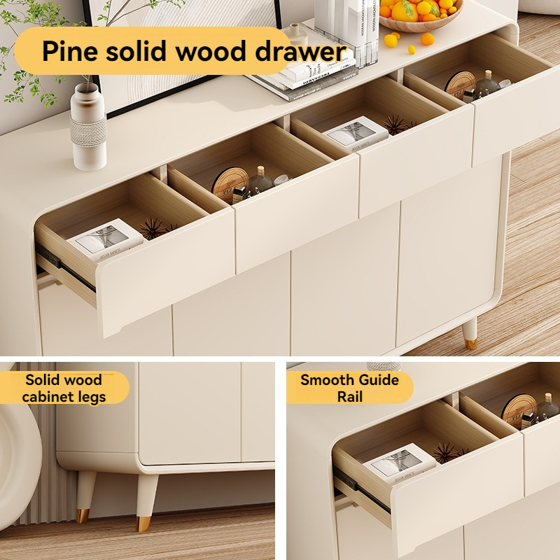 [Pre-order]  Entry Shoe Cabinet Home Door New Explosive Cream Wind Porch Cabinet Against The Wall Partition Foyer Cabinet-Smart-Living