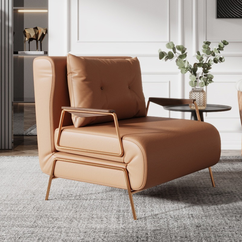 Warner multi-functional sofa bed, modern minimalist recliner, suitable for small living rooms with foldable single sofa bed dual-use-Smart-Living