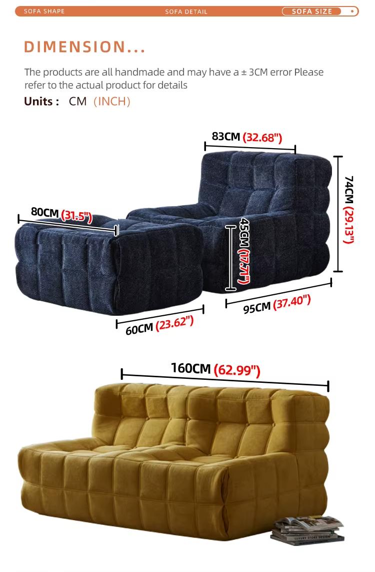 [PRE-ORDER] 2024 Modern Luxury Single Tatami Sofa Bed in Stylish Velvet Compressed Furniture Set for Living Room for Apartment Mall Hotel