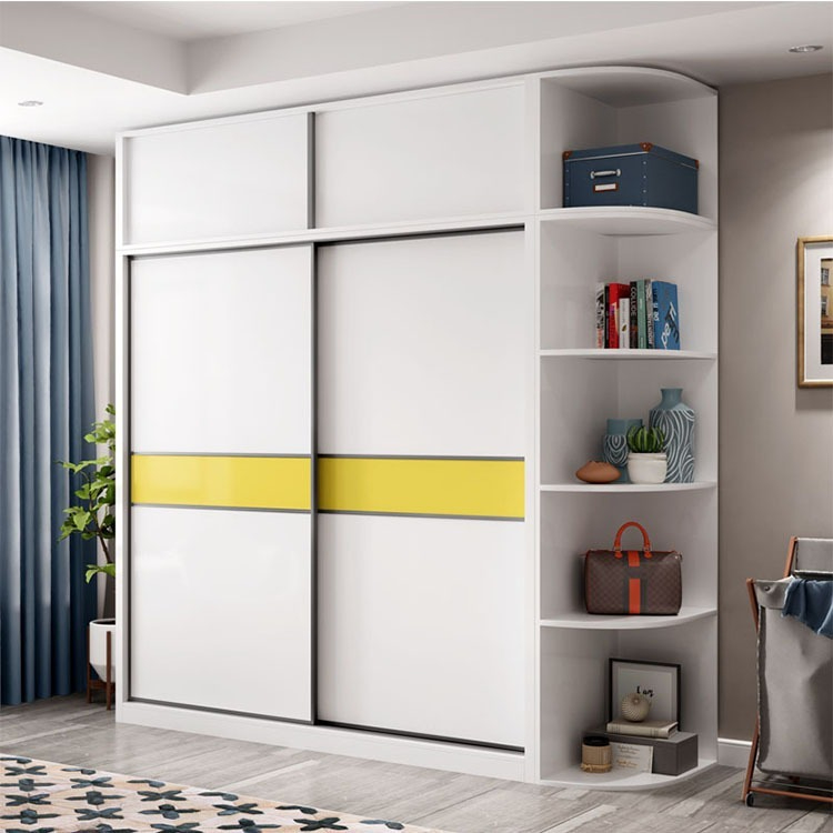 [Pre-order] Sliding door wardrobe, simple and modern style, suitable for bedroom and rental apartments. This easy-to-assemble economical and durable wardrobe is sturdy and reliable.-Smart-Living