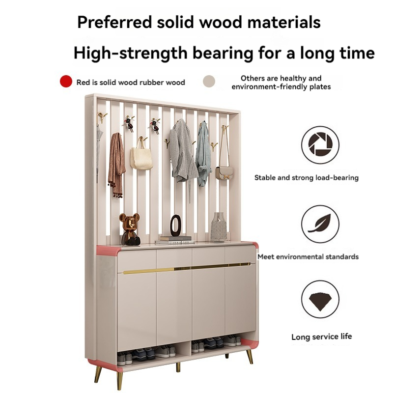 [Pre-order] Modern Simple Hanger Shoe Cabinet Home Door Entry Closet Living Room With Shoe Stool-Smart-Living