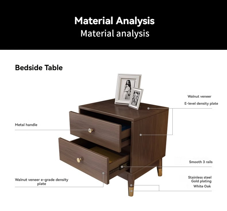 [Pre-order] Oulang Scandinavian simple bedroom solid wood foot bedside table bucket storage cabinet modern sofa side cabinet side tables-Smart-Living