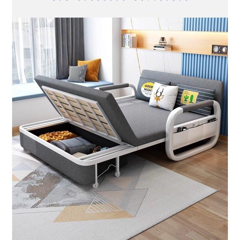 [Pre-order]  Collapsible sofa bed dual use 1.2m 1.5m living room network red small apartment multi-functional simple moder-Smart-Living