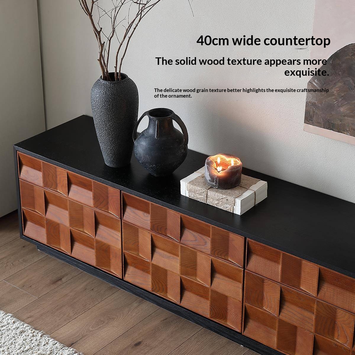 [PRE-ORDER] Solid Oak Vintage style TV cabinet, French retro style, floor-standing living room home designer cabinet.