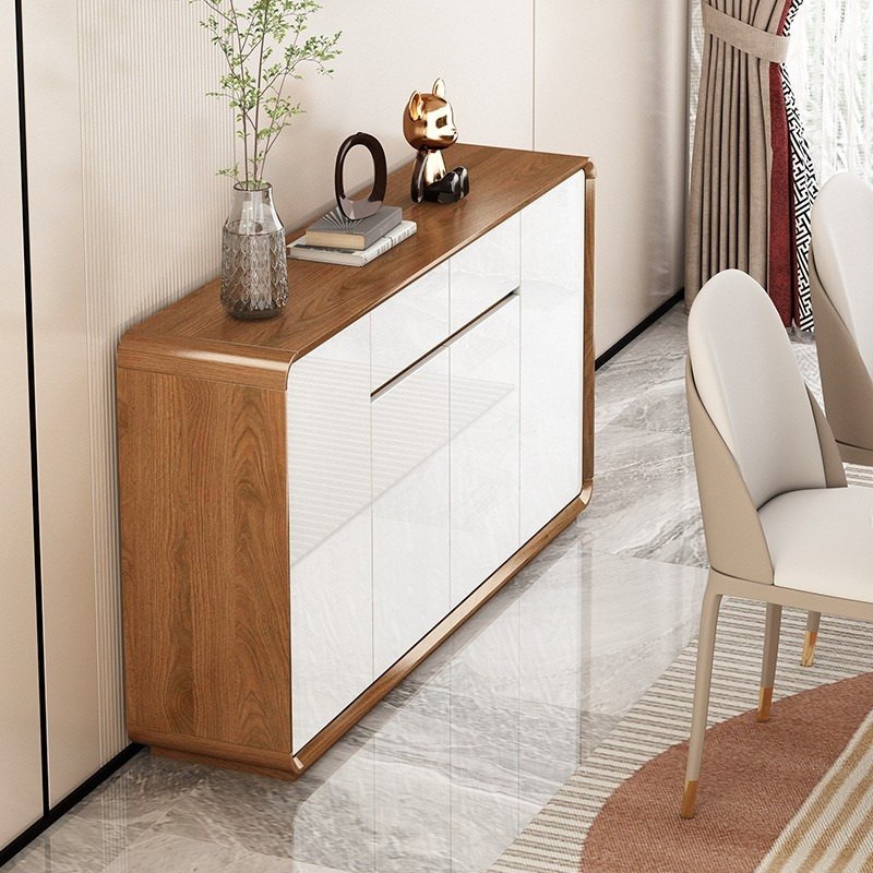 [pre order]Ultra-thin sideboard: modern and simple, wall-to-wall, home living room, ultra-narrow pantry, new Chinese wine cabinet, storage cupboard-Smart-Living