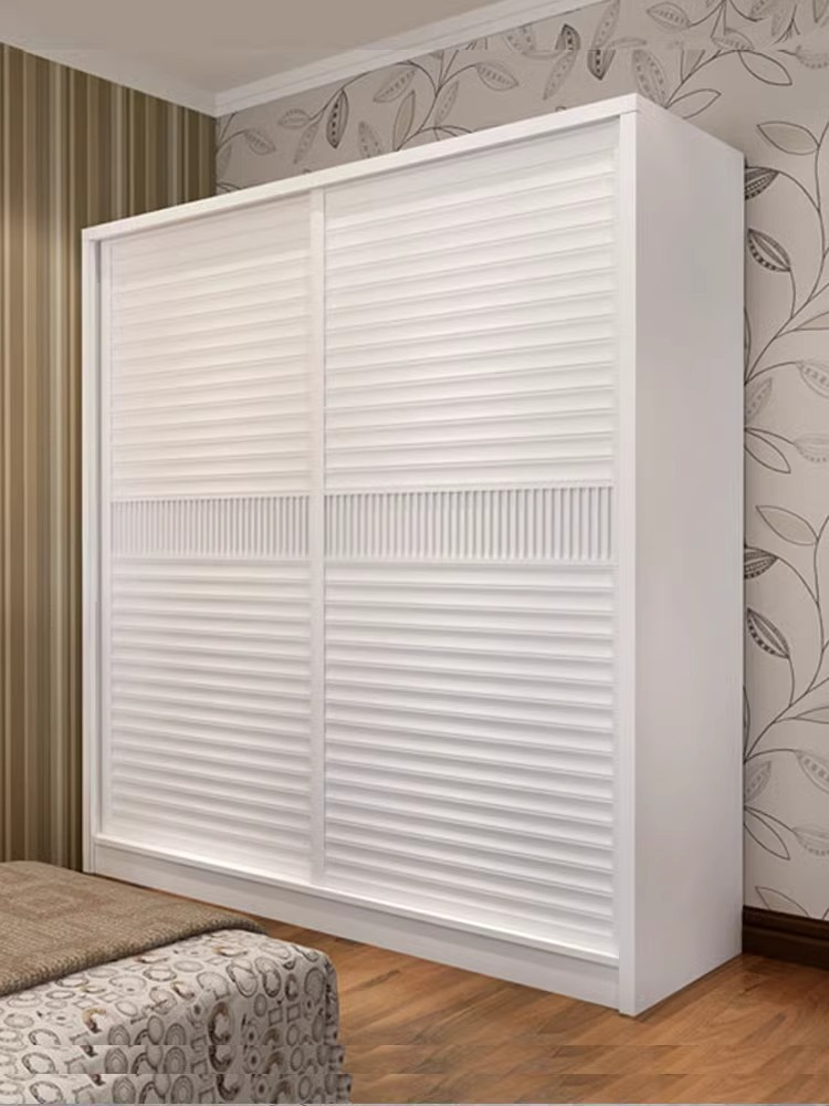 [Pre-order] Wardrobe sliding door simple modern economy large wardrobe bedroom overall sliding assembly rental house household cabinet-Smart-Living