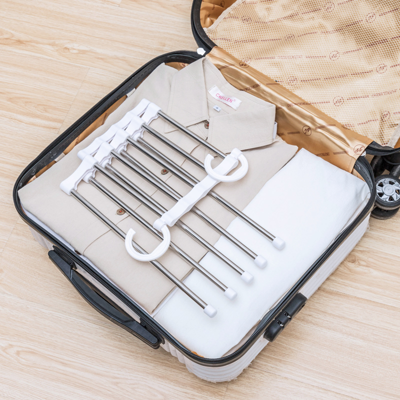 [Pre-order] Nachuan household white stainless steel trouser rack multifunctional trouser rack (elegant white)-A0115-Smart-Living