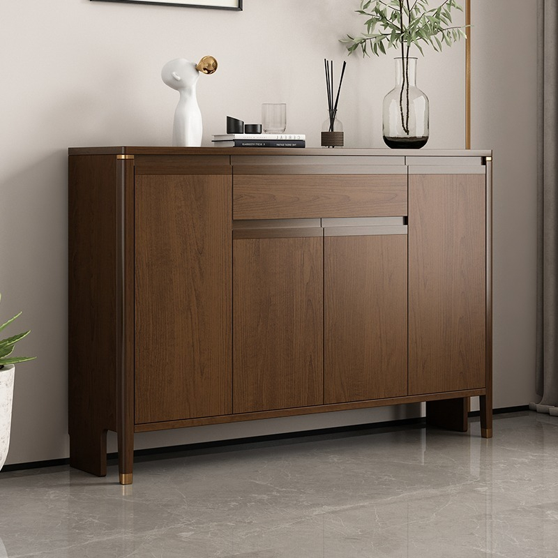 [Pre-order]  New Chinese Solid Wood Shoe Cabinet Home Door Entry Door Entry Cabinet Living Room Entry Large Capacity Foyer Storage Cabinet-Smart-Living